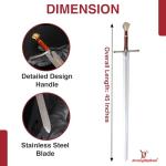 Armory Replicas™ - Chronicles of Narnia Prince Sword Replica - Gold | 45" Sword from The Lion, The Witch and The Wardrobe Movie