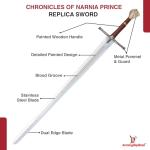 Armory Replicas™ - Chronicles of Narnia Prince Sword Replica - Gold | 45" Sword from The Lion, The Witch and The Wardrobe Movie