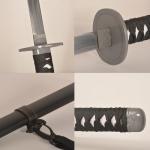 COSWOR 41.3" Anime Carbon Steel Katana Samurai Sword for Cosplay, Performance Props, Home Decor