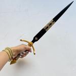 Sword Valley Expedition Series Gustav Collectible Sword with Hanging Board - Zinc Alloy Guard｜119cm/46.85" & 52.5cm/20.67" Length｜Weathered Finish Blade｜Decorative Engraved Symbols (52.5cm/20.67")