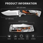 VALHALLA MAGE Pocket Folding Knife, Sharp Blade Pocket Knife with Back Lock, Cool EDC Pocket Knife For Men Collector Outdoor Camping Hiking