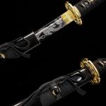 1045/1060 high Carbon Steel Full Hand Forged Traditional, Katana Sword Hademade Heat Tempered ，Japanese Samurai Swords ，Full Tang,Functional,Black