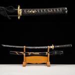 1045/1060 high Carbon Steel Full Hand Forged Traditional, Katana Sword Hademade Heat Tempered ，Japanese Samurai Swords ，Full Tang,Functional,Black