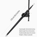 SV Western Medieval Sword, Full Tang Tempered Handmade Real Sword, Manganese Steel Sharp 50.4 inches, Display, Collection, Gift