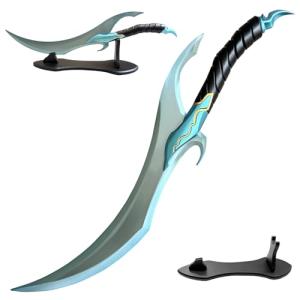 COSWOR 24" Anime Stainless Steel Baruka's Sword Sung Jingwoo with Display Stand for Collection, Cosplay