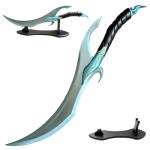 COSWOR 24" Anime Stainless Steel Baruka's Sword Sung Jingwoo with Display Stand for Collection, Cosplay