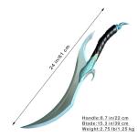 COSWOR 24" Anime Stainless Steel Baruka's Sword Sung Jingwoo with Display Stand for Collection, Cosplay