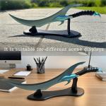 COSWOR 24" Anime Stainless Steel Baruka's Sword Sung Jingwoo with Display Stand for Collection, Cosplay