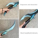 COSWOR 24" Anime Stainless Steel Baruka's Sword Sung Jingwoo with Display Stand for Collection, Cosplay