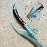 COSWOR 24" Anime Stainless Steel Baruka's Sword Sung Jingwoo with Display Stand for Collection, Cosplay