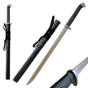 Claymeur 34" Handmade Full Tang High Carbon Steel Samurai Sword Katana with Scabbard for Practice, Collection, Outdoor Use, Display