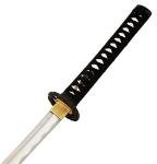 Vulcan Gear Traditional Japanese Handmade Sharp Katana Samurai Sword with Scabbard and Sword Stand (Crane Tsuba)