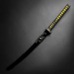 Bishamon Japanese Style Hand-Forged Samurai Sword with Full Tang Carbon Steel Blade – Includes Scabbard – Decorative Katana for Display, Collection & Cosplay (Samurai Jack)