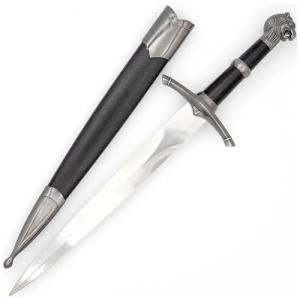 Armory Replicas™ - Chronicles of Narnia Dagger - Replica Blade with Ornate Lion Head Pommel - 440 Stainless Steel Construction, Mirror Polished Spear Point