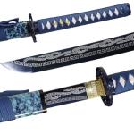 1045/1060 high Carbon Steel Full Hand Forged Traditional , Katana Sword Hademade Heat Tempered ，Japanese Samurai Swords ，Full Tang,Functional,Blue