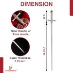 Armory Replicas Founding Wizard Griffin Sword of Heart and Bravery Silver