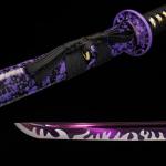 1045/1060 high Carbon Steel Full Hand Forged Traditional, Katana Sword Hademade Heat Tempered ，Japanese Samurai Swords ，Full Tang,Functional,Black