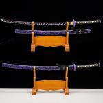 1045/1060 high Carbon Steel Full Hand Forged Traditional, Katana Sword Hademade Heat Tempered ，Japanese Samurai Swords ，Full Tang,Functional,Black