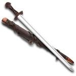 Windlass Hand Forged Authentic Suontaka Viking Sword - High Carbon Steel Full Tang with Leather Scabbard and Adjustable Belt