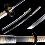 TUONEX Handmade Sharp Katana, Traditional Clay Tempered 1060 Steel 56HRC Katana Sword, Full Tang Authentic Japanese Craft Samurai Sword