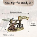 BestGiftEver Western Style Hunting Blade Knife with Horse Decorative Knife Stand - Unique Gifts for Hunters, Knife Display Collectors and Western Home Decor Enthusiasts