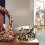 BestGiftEver Western Style Hunting Blade Knife with Horse Decorative Knife Stand - Unique Gifts for Hunters, Knife Display Collectors and Western Home Decor Enthusiasts