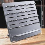 METALTER Pocket Knife Display Holder, EDC Tool and Multitool Storage Stand, Aluminum Alloy 12 inches, Dark Gray