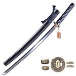 MURASAME Katana Sword Handmade T10 Steel Clay Tempered Real Hamon Razor Sharp Wave Theme