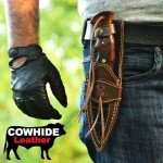 Poshland Custom Handmade Damscus Steel Knife. Perfect Grip Wooden Handle