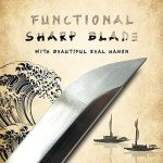 Handmade Sword - Japanese Samurai Katana Swords, Functional, Hand Forged, 1045 Carbon Steel, Clay Tempered, Damascus, Full Tang, Sharp, Dragon Tsuba, Black Wooden Scabbard, Sword Certificate