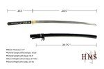 Handmade Sword - Japanese Samurai Katana Swords, Functional, Hand Forged, 1045 Carbon Steel, Clay Tempered, Damascus, Full Tang, Sharp, Dragon Tsuba, Black Wooden Scabbard, Sword Certificate