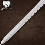 Medieval Master Wire Wrapped Collectible Sword | 32 1/2" High-Polish Stainless Steel Blade | Deep Blood Grooves | Wire-Wrapped Handle | Oversized Guard and Pommel | Leather Sheath | 40" Overall
