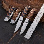 Custom Damascus Pocket Knife - Folding Outdoor Tool