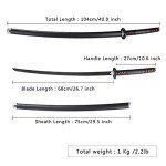 Katana Sword Kamado tanjiro Sword Carbon Steel Real Sword 40.5-Inchs Anime Samurai Sword