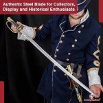 Armory Replicas™ - Commemorative Replica US Calvary Officer Saber - Forged Carbon Steel Decorative Collectible Engraved Civil War Sword w/Metal Scabbard