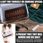 Pocket Knife Display Case for 16 Knives - Wooden Knife Collection Case Clear Cover - Two-Tier Knife Cases for Collections with a Removable Drawer Insert for Other EDC Items, EDC Case - Brown