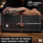 Holme & Hadfield Premium Knife Display Case for up to 50 Knives – Extra Large Handcrafted Wooden Pocket Knife Organizer for Collections – Birthday Gift for EDC Collectors – Luxury Built to Last