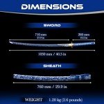 Real Katana Sword Sharp - Japanese Samurai Swords are a Unique Gift for Men - Full Tang High Carbon Steel Sword Blade Makes a Memorable for Martial Arts Enthusiasts or Sword Collectors