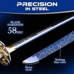 Real Katana Sword Sharp - Japanese Samurai Swords are a Unique Gift for Men - Full Tang High Carbon Steel Sword Blade Makes a Memorable for Martial Arts Enthusiasts or Sword Collectors