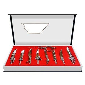 Weapon Sword Keyblade Full Set Keychain Collector Gift Set of 8 in a Box
