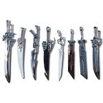 Weapon Sword Keyblade Full Set Keychain Collector Gift Set of 8 in a Box