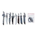 Weapon Sword Keyblade Full Set Keychain Collector Gift Set of 8 in a Box