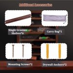 WodGod 7 Layers Knife Display Case, Cherry Wood, Locking Cabinet with 6 Removable Double Shelves and 6 Single Shelves, Wall Mounted or Desk Display