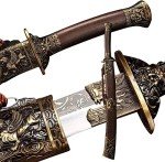 OYZ Katana Sword,Japanese Samurai Sword,1095 High Carbon Steel Katana,Handmade,Chinese Sword Folded Steel