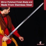Armory Replicas Enchanting Wizard Sword – 41” Gryffindor-Inspired Stainless Steel Blade with Genuine Leather Sheath, Intricate Phoenix & Unicorn Details, Perfect Collectible for Fantasy Fans