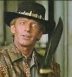 HandSmith™ Handmade Crocodile Dundee Fixed Blade Bowie Hunting Knife with Leather Sheath – Large Knife Razor Sharp Edge Camping Knife for Collectors and Outdoor Camping