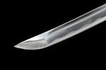 MAKOTO Hand Forged Razor Sharp 41" Black Samurai Katana Sword - Hand Painted Golden Cranes on Scabbard