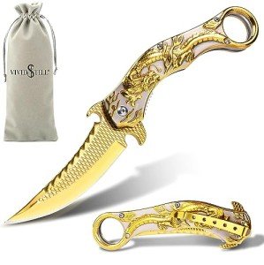 Vividstill 3D Dragon Folding Pocket Knife