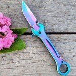 MADSMAUG Rainbow Utility Pocket Knife EDC Tool