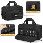 samdew Knife Display Bag for 74+ Pocket Knives, Butterfly Knife Storage Case with 3 Different Size Slots, Folding Knife Organizer Holder, Knife Collection Box with Hard PE Board, Soft Bag Only